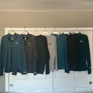 Men’s long sleeve causal/sport performance - qty 7